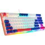 BAYÇAĞRI Acer Emachines EAK216 Beyaz/mavi/kırmızı USB Rainbow Aydınlatmalı Q Standart Tkl Klavye