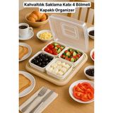 Bayce Home Kapaklı 4 Lü Çok Amaçlı Krem Saklama ve Sunum Kabı – Kahvaltılık / Mezelik