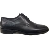 Bayclas Bağcıklı Erkek Hakiki Deri Burun Kısmı Kat Deri Sade Model Neolit Taban Kundura BC-025-NEOLIT - Siyah