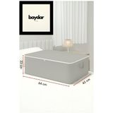 baydar Büyük Boy Kumaş Saklama Kutusu (64x45x22 cm) Baza Altı Hurç - Depolama Araçları - TEKLİ