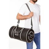 Baydar Silindir Spor ve Seyahat Çantası Premium Deri Kumaş Omuz Askılı Günlük ve Spor Için Kısa Seyahatler Için Uygun Spor Çantasıbaydar Bag - 000-Siyah