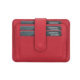 Bayelon Bouletta BLW019 Slim Çok Bölmeli Unisex Deri Kartlık ERC2 Kırmızı