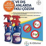 Bayer K-Othrine Kokusuz Böcek ve Haşere Ilacı 500 ml (4 Adet Ekonomik Set) Yeni Üretim !!!!