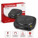 BAYERSAN Tek Gözlü Elektrikli Ocak Pleytli 1500W Taşınabilir