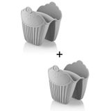 Bayev 2 Adet Silikon Isıya Dayanıklı Yanmaz Yapışmaz Fırın Eldiveni Cupcake Elcek El Yakmaz Eldiven