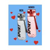Bayev 2'Lİ PEMBE-GRİ Kilitli Kapaklı Taşıma İpli Exclusive Kalite BPA Free Okul ve Sporcu Suluk Matara