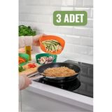 Bayev 3 Adet Prep 18 Cm Yemek Hazırlama Kasesi - Kesme Tahtası Uyumlu Tezgah Üstü Mutfak Yardımcısı