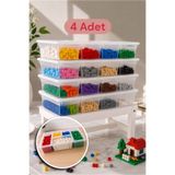 Bayev 4'lü Bölmeli Luna Organizer Kutu | Lego Parça, Oyuncak ve Hobi Saklama Kabı