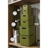 Bayev 6'Lı Set Colors Yeşil 2X6 2X13 2X21 Ofis Dolap İçi Düzenleyici Oyuncak Kutusu Kapaklı Saklama Kutusu