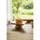 Bayev Bambu 15 Cm Kare Ayaklı Sunumluk 700718 - Ahşap Servis Sunum Tabağı