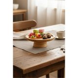 Bayev Bambu 15 Cm Yuvarlak Ayaklı Sunumluk 700721 - Ahşap Servis Sunum Tabağı