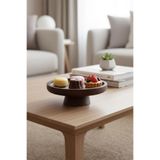 Bayev Bambu 17 Cm Akasya Yuvarlak Ayaklı Sunumluk 700815 - Ahşap Servis Sunum Tabağı