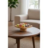 Bayev Bambu 17 Cm Kare Ayaklı Sunumluk 700719 - Ahşap Servis Sunum Tabağı