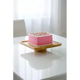 Bayev Bambu 20 Cm Kare Ayaklı Sunumluk 700720 - Ahşap Servis Sunum Tabağı