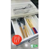 Bayev Clio 3'Lü Set Modüler Kaşıklık Ve Kepçelik Çekmece Içi Düzenleyici Mutfak Organizer