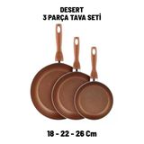 Bayev Desert 3 Parça Tava Seti 18-22-26 Cm - 3'Lü Çeyiz Tava Set Her Mutfağa Lazım
