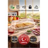 Bayev Dikdörtgen Şeklinde Pasta Taşıma Kabı Pikniklik Kek Fanusu Börek Çörek Saklama Kabı