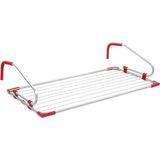 Bayev Dirsekli Balkon Çamaşır Kurutma Askısı Metal 55x105 cm Katlanabilir Kırmızı Renkli