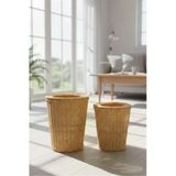 Bayev Favorite 9125 2'Li Rattan Dekoratif Sepet Set - 2 Boy Hasır Saksılık Organizer Dekor Çamaşır Sepeti