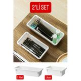 Bayev Flexi S-M 2'Li Set Uzayabilen Çekmece İçi Düzenleyici Kırtasiye Organizer - Dolap İçi Organizer Seti