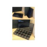 Bayev Füme 18 Bölmeli Takı Kutusu Dikiş Kutusu Organizer 26x15x3 cm Şeffaf Plastik Özellikli