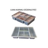 Bayev Luna Mavi 1 Adet Çekmece Içi Düzenleyici, Kapaklı Makyaj ,takı Düzenleyici, Masaüstü Organizer