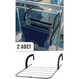 Bayev Petek Üstü Çamaşır Kurutmalık Metal Yapı ile Dayanıklı 2 Adet 50x34 cm