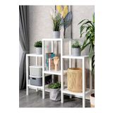 Bayev Shelf Piramit 6 Lı Beyaz Raf Ünitesi Çiçeklik, Banyo, Mutfak Rafı, Ayakkabılık, Kitaplık Modüler