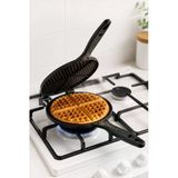 Bayev Vilma 19 Cm Döküm Waffle Tavası - Çift Taraflı Ayrılabilen Pratik Waffle Tavası