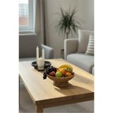 Bayev Yuvarlak 24 Cm 700785 Ayaklı Meyvelik Dekoratif Hasır Sunumluk