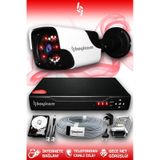 BAYICAM 1 Kameralı Panda 1 Dış Kamera Set 500 GB HDD Full HD Gece Görüşlü Güvenlik Kamerası Sistemi