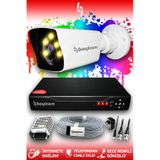 Bayicam 1 Kameralı Süper 1 Dış Kamera Set HDD'siz 5 MP 2K Net Renkli Gece Görüşlü Güvenlik Kamerası Sistemi