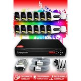 Bayicam 12 Kameralı Ultra 12 Dış Kamera Set HDD'siz 5 MP 2K Net Renkli Gece Görüşlü Güvenlik Kamerası Sistemi