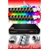Bayicam 16 Kameralı Süper 16 Dış Kamera Set HDD'siz 5 MP 2K Net Renkli Gece Görüşlü Güvenlik Kamerası Sistemi