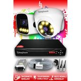 Bayicam 2 Kameralı Ultra 1 İç Kamera Set HDD'siz 5 MP 2K Net Renkli Gece Görüşlü Güvenlik Kamerası Sistemi