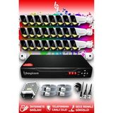 Bayicam 24 Kameralı Süper 24 Dış Kamera Set HDD'siz 5 MP 2K Renkli Gece Görüşlü Güvenlik Kamerası Sistemi
