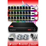 Bayicam 24 Kameralı Ultra 24 Dış Kamera Set HDD'siz 5 MP 2K Net Renkli Gece Görüşlü Güvenlik Kamerası Sistemi