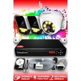 Bayicam 3 Kameralı Süper 1 İç Kamera Set 500 GB 5 MP 2K Net Renkli Gece Görüşlü Güvenlik Kamerası Sistemi