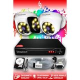Bayicam 3 Kameralı Süper 2 İç Kamera Set 320 GB 5 MP 2K Net Renkli Gece Görüşlü Güvenlik Kamerası Sistemi