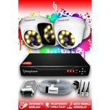 Bayicam 3 Kameralı Süper 2 İç Kamera Set HDD'siz 5 MP 2K Net Renkli Gece Görüşlü Güvenlik Kamerası Sistemi