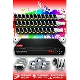 Bayicam 32 Kameralı Süper 32 Dış Kamera Set HDD'siz 5 MP 2K Renkli Gece Görüşlü Güvenlik Kamerası Sistemi