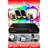 Bayicam 4 Kameralı Süper 5 MP 2K Gece Görüşlü Güvenlik Kamerası Sistemi 320 GB Full HD Çözünürlük