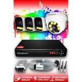 Bayicam 4 Kameralı Ultra 1 İç Kamera Set HDD'siz 5 MP 2K Net Renkli Gece Görüşlü Güvenlik Kamerası Sistemi