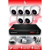 BAYICAM 6 Kameralı Dome 6 İç Kamera Set HDD'siz Full HD Gece Görüşlü Güvenlik Kamerası Sistemi