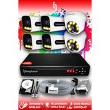 Bayicam 6 Kameralı Ultra 2 İç Kamera Set 250 GB 5 MP 2K Net Renkli Gece Görüşlü Güvenlik Kamerası Sistemi