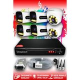 Bayicam 6 Kameralı Ultra 2 İç Kamera Set HDD'siz 5 MP 2K Net Renkli Gece Görüşlü Güvenlik Kamerası Sistemi