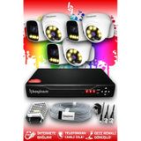 Bayicam 6 Kameralı Ultra 3 İç Kamera Set HDD'siz 5 MP 2K Net Renkli Gece Görüşlü Güvenlik Kamerası Sistemi