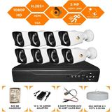 BAYICAM 8 Kameralı Kare 8 Dış Kamera Set 320 GB HDD Full HD Gece Görüşlü Güvenlik Kamerası Sistemi