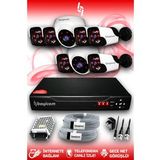 BAYICAM 8 Kameralı Panda 2 İç Kamera Set HDD'siz Full HD Gece Görüşlü Güvenlik Kamerası Sistemi