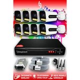 Bayicam 8 Kameralı Ultra 8 Dış Kamera Set HDD'siz 5 MP 2K Net Renkli Gece Görüşlü Güvenlik Kamerası Sistemi
